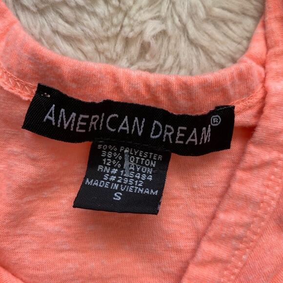 American Dream Peach Open Back TShirt - Picture 8 of 12